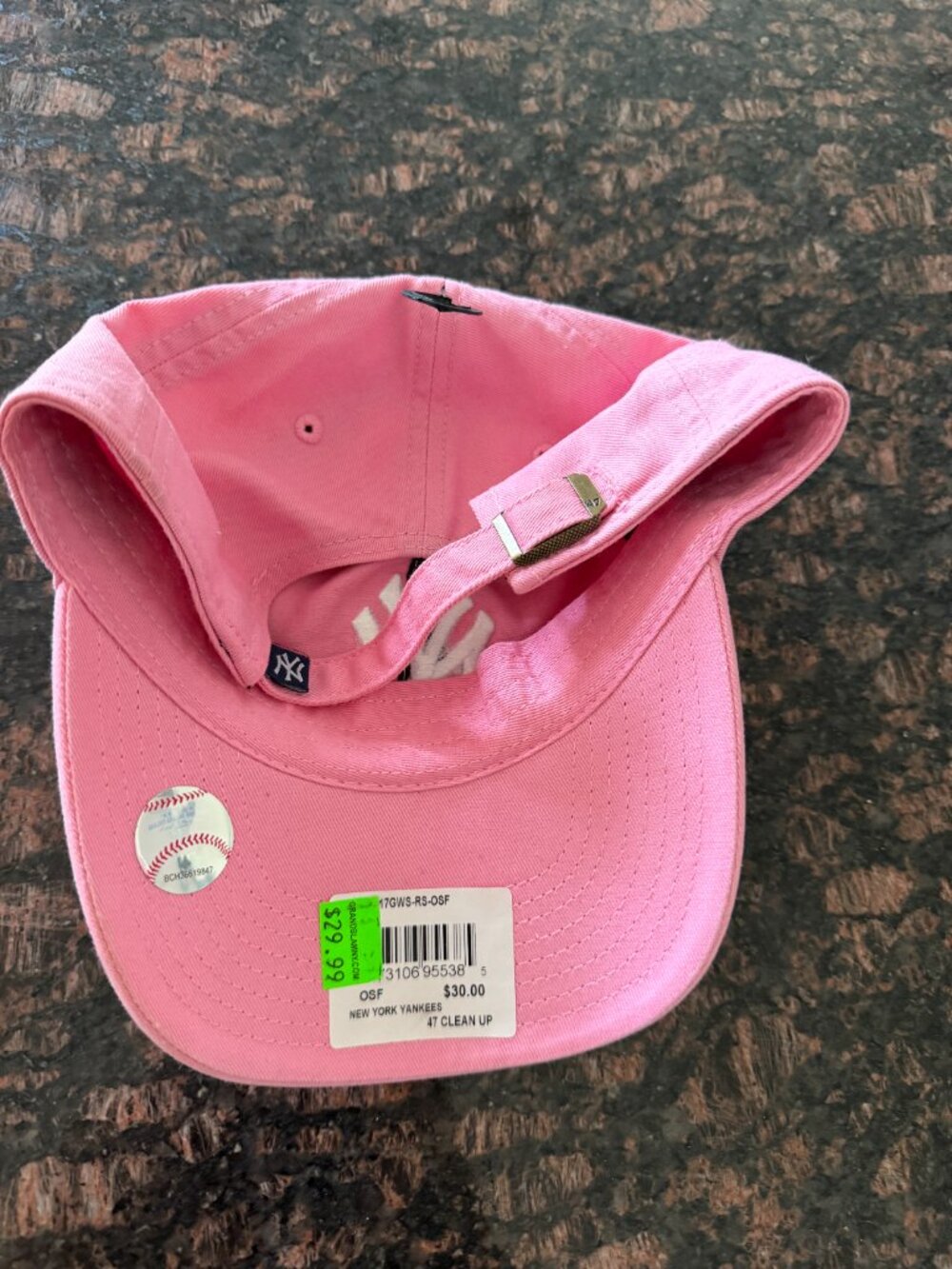 New Pink NY Adjustable Baseball Cap - Picture 2 of 4